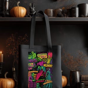 Universal Monsters Tote Bag - Vintage Horror Print