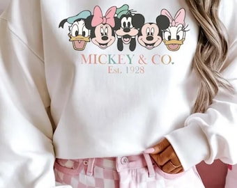 Retro Mickey and Co Sweatshirt, Disney Crewneck