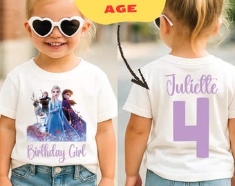Personalized Frozen Birthday Shirt, Custom Elsa Anna Tee