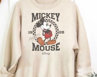 Retro Mickey Mouse Sweatshirt, Disney Vacation Sweater