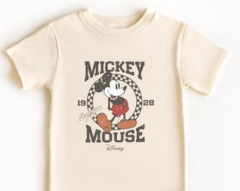 Vintage Mickey Mouse Kids T-Shirt, Retro Disney Toddler Tee