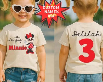 Minnie Mouse 3rd Birthday Shirt, Disneyland Trip, Personalized Princess Tee