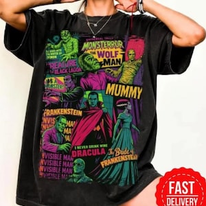 Vintage Universal Monsters T-Shirt: Retro Horror Graphic Tee
