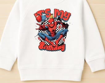 Spider Birthday Boy Sweatshirt: Spidey Pullover