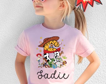 Personalized Toy Story Birthday Girl Shirt, Custom Disney Name Tee