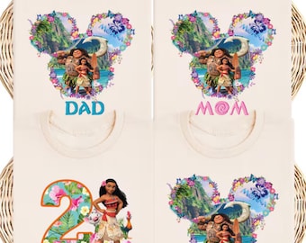 Moana Birthday T-Shirt, Disney Family Trip Shirts