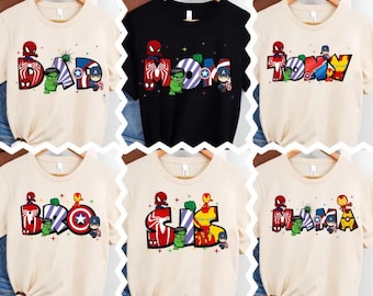 Avengers Family Shirts, Superhero Disney Trip Tees