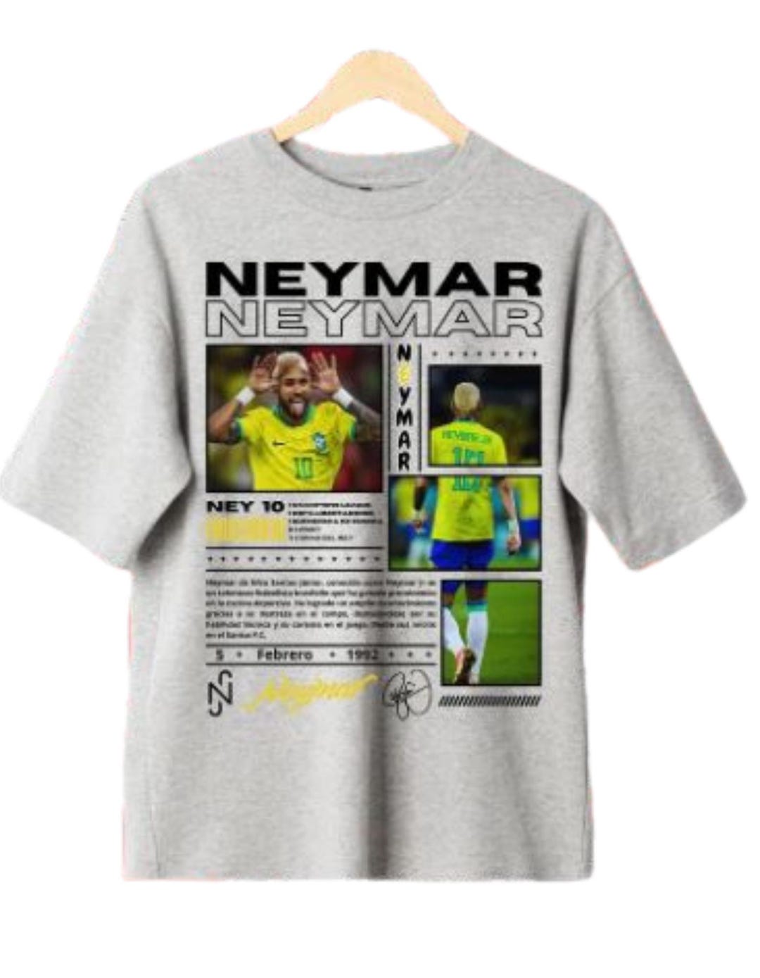 Neymar Jr Brazil Soccer Graphic T-shirt: Football Fan Tee - Etsy