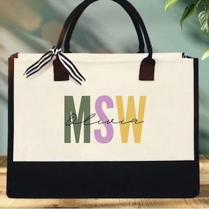 Social Worker Gift, Custom Social Work Tote Bag, School Counselor Gifts, MSW Graduation Gift, Social Work Month, Social Worker Appreciation