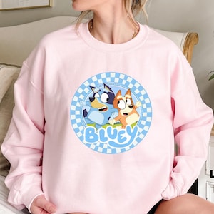 Bluey Family Sweatshirt, Blue and Friends Sweatshirt, Bluey Hoodie, Bluey Dog Birthday, Blue Sweatshirt, Gift for Birthday, Bluey Gift