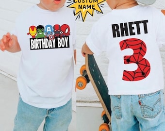 Custom Superhero Birthday Shirt, Comic Party Outfit