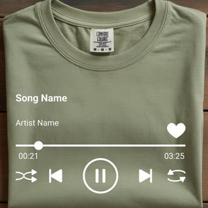 Custom Song Name T-shirt, Personalized Artist Name Shirt, Favorite Song Tee, Music Lover Gift