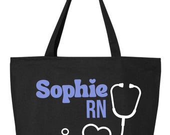 Bolsa de mano personalizada para enfermeras: regalo personalizado para enfermeras