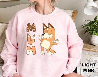Retro Mom Bluey Sweatshirt - Chilli Heeler Mum Crewneck