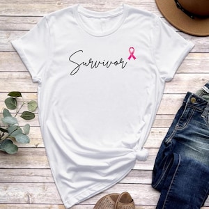 Breast Cancer Survivor T-shirt: Pink Ribbon Awareness Tee