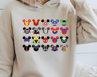 Disney Marvel Superhero Sweatshirt, Avengers Mickey Ears Shirt, Marvel Group Shirts, Disney Family Matching Shirt, Disney Spiderman Shirt