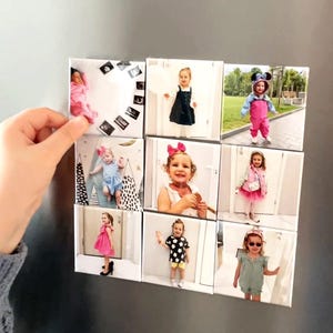 Boutique magnets | 9 Custom Photo Magnets 2x2 | Photo Fridge Magnets | Personalized Magnets | Fridge photo magnet | Personalized Gift