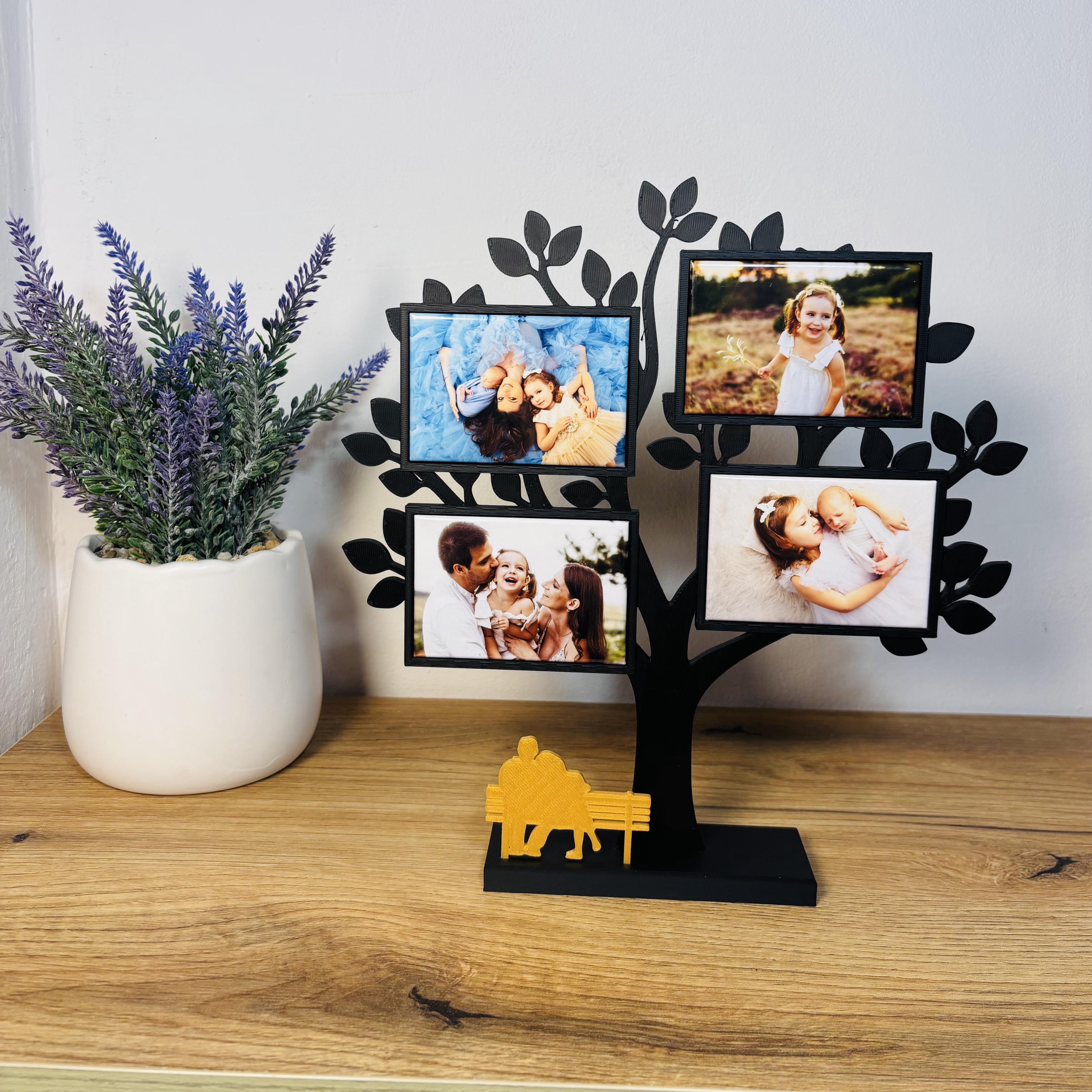 2x3inch Family Tree Magnetic Photo Frame 3D Print File