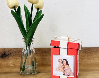50x50mm 2inch Overseas Gift Box Magnetic Photo Frame 3D Print File - Commercial Use