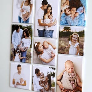 Hybrid 9 Custom Photo Magnets | Photo Fridge Magnets | Personalized Magnets | Fridge photo magnet |  Photo magnets square rectangle magnet