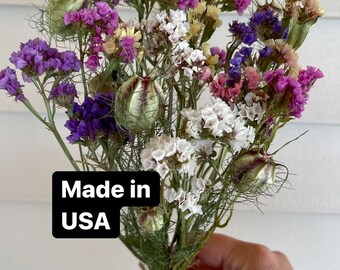 USA grower - From the Farm - dried bouquet- wedding - shower - naturally dried flowers