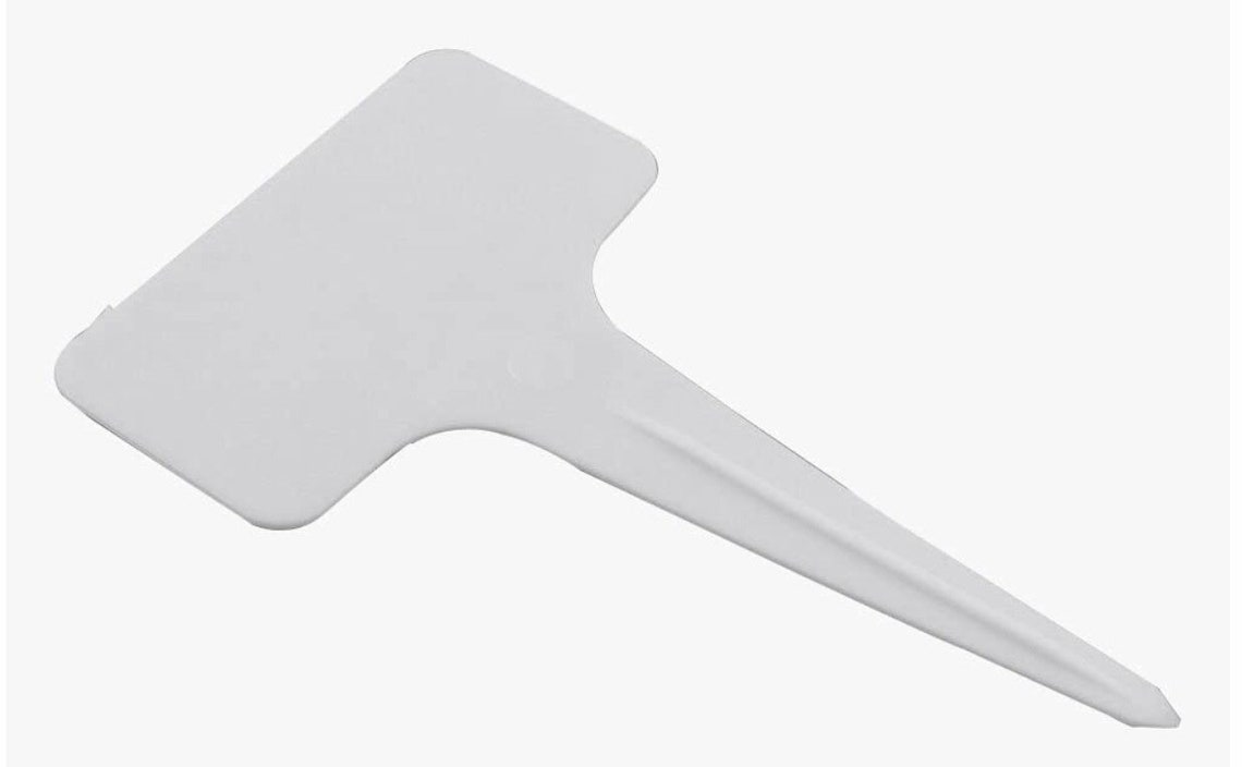 5 10 or 25 count white plastic plant markers From the Farm Etsy