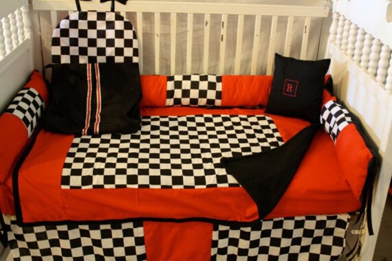 Red black Checker Baby Bedding PERSONALIZED PILLOW Etsy