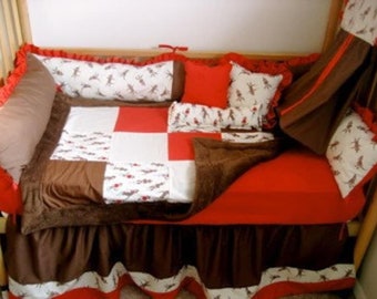 sock monkey crib bedding