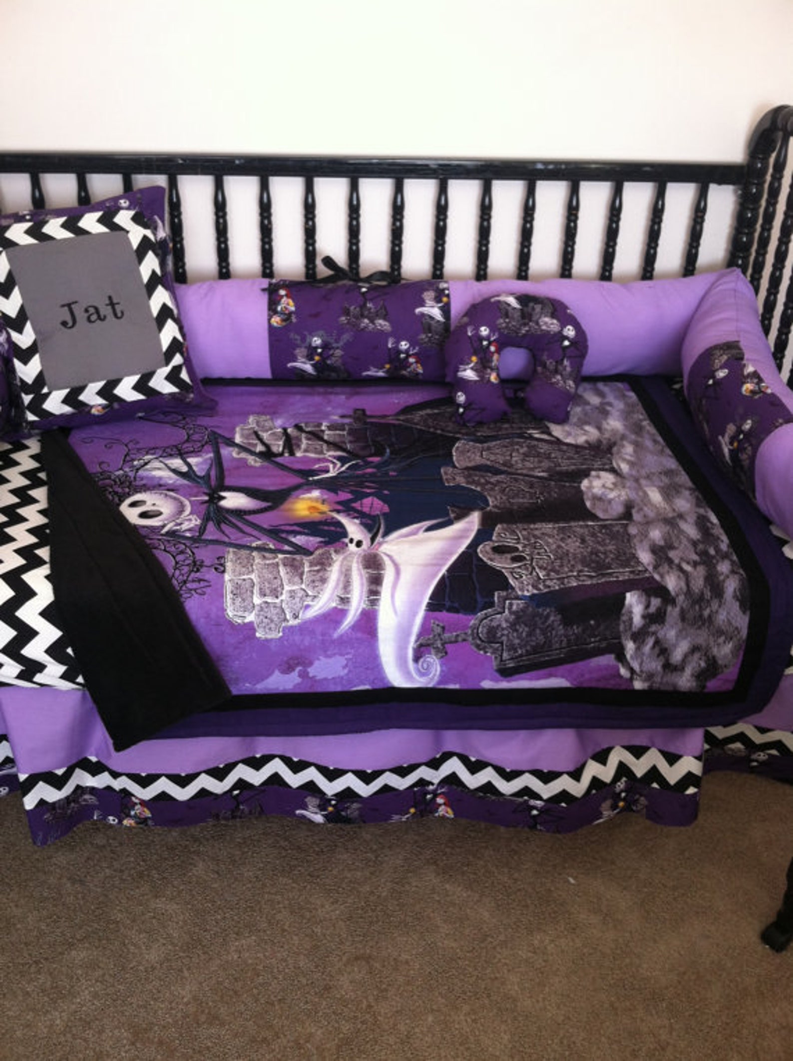 Nightmare Before Christmas Crib Bedding 5 Piece Set Free Etsy Canada