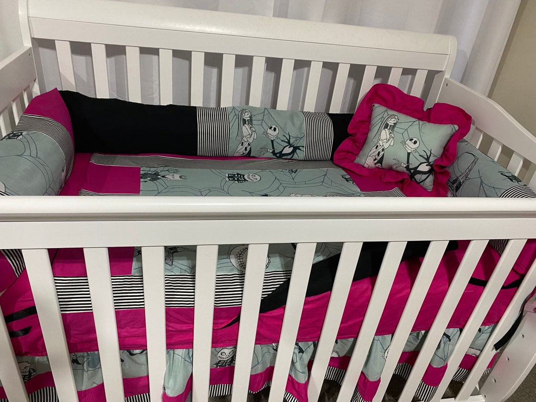 Nightmare Before Christmas Crib Bedding Free Personalized Pillow Etsy