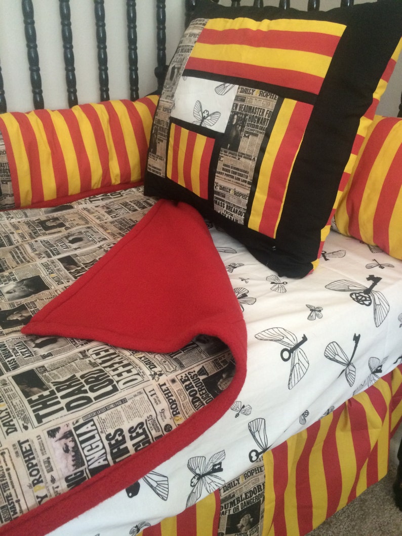 Harry potter crib bedding free personalized pillow Etsy