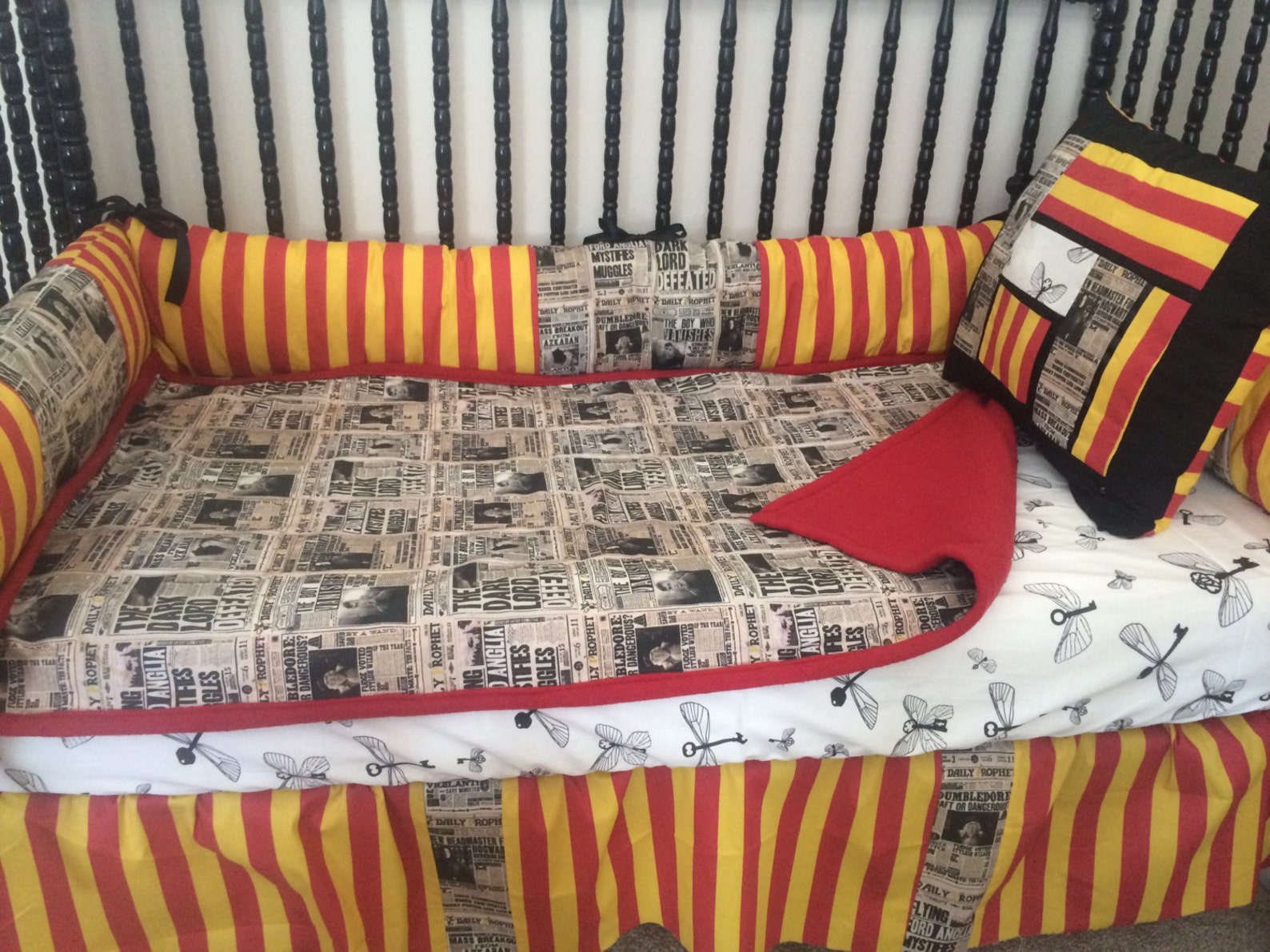 Harry potter crib bedding free personalized pillow Etsy