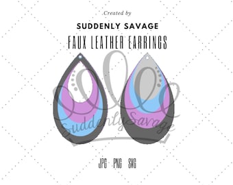 Oval Earrings Template Bundle – SVG Cut Files for Cricut & Silhouette, Layered Earring Design