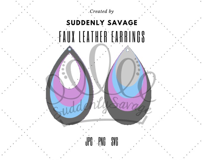Oval Earrings Template Bundle – SVG Cut Files for Cricut & Silhouette, Layered Earring Design