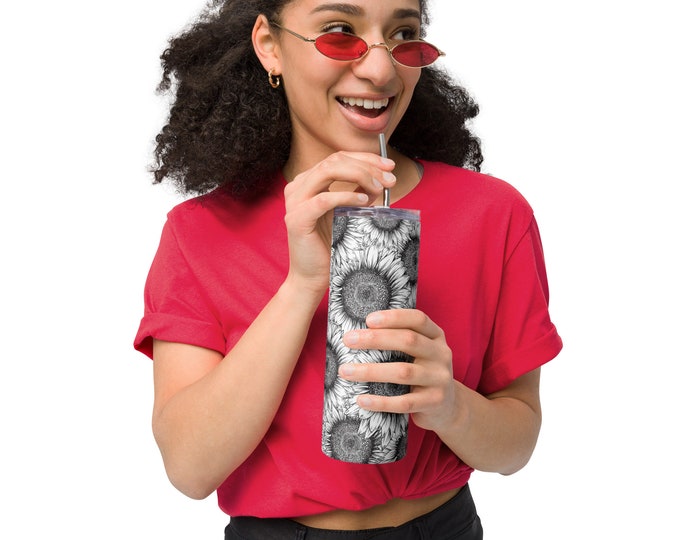 Savage Sunflowers Stainless Steel Tumbler