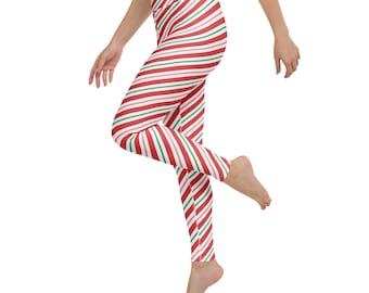 Retro Savage Candy Cane Leggings