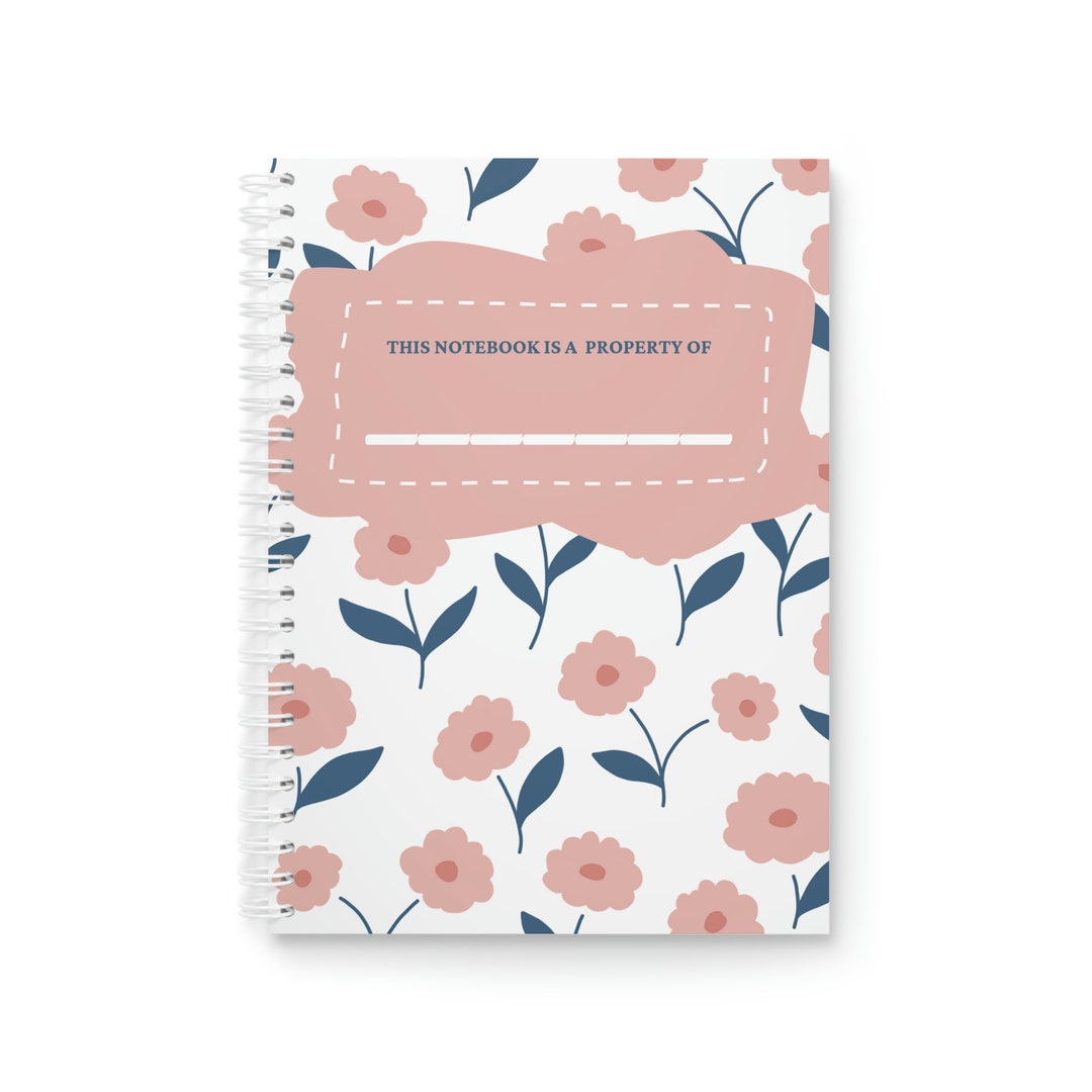Spring Notebook Kids Spring Flowers Spiral Kid's Notebook - Etsy
