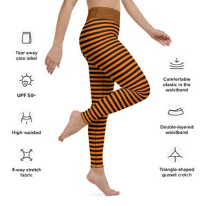 Leggings orange et noir sauvagement effrayants