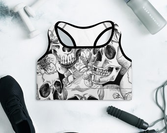 Numb Skull Padded Sports Bra