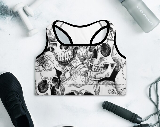 Numb Skull Padded Sports Bra