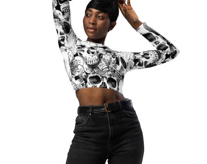 Numb Skull Recycled Long-Sleeve Crop Top