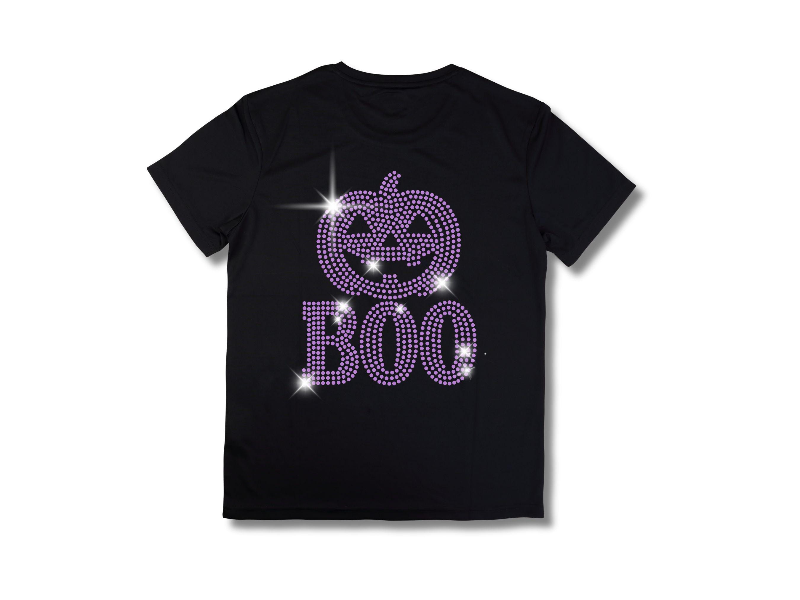 Rhinestone Boo Pumpkin BOO Rhinestone Template Svg | Halloween Spooky Rhinestone Cut ...