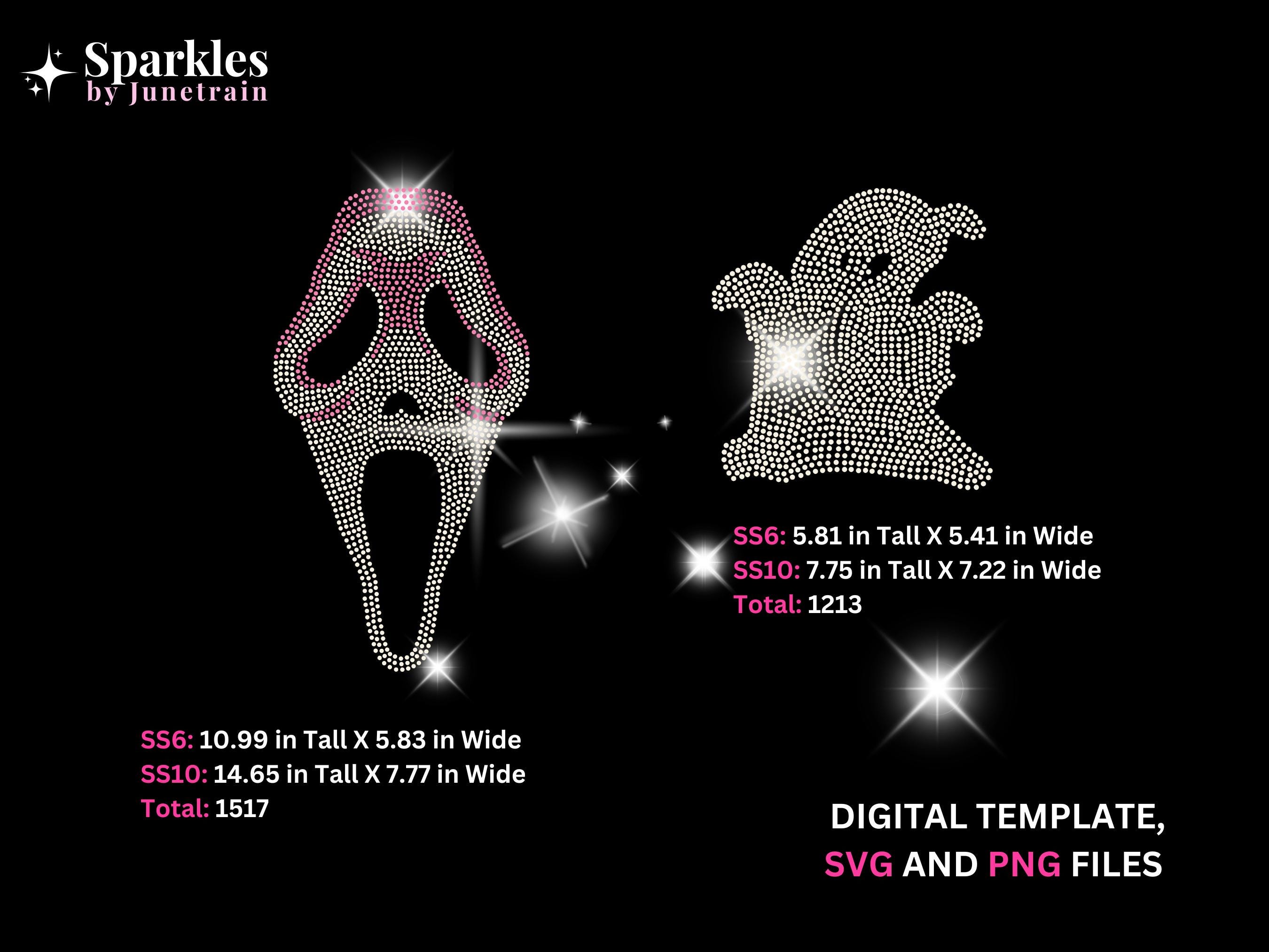 Ghost Face Rhinestone SVG Bundle, Horror Mask and Ghost Design ...