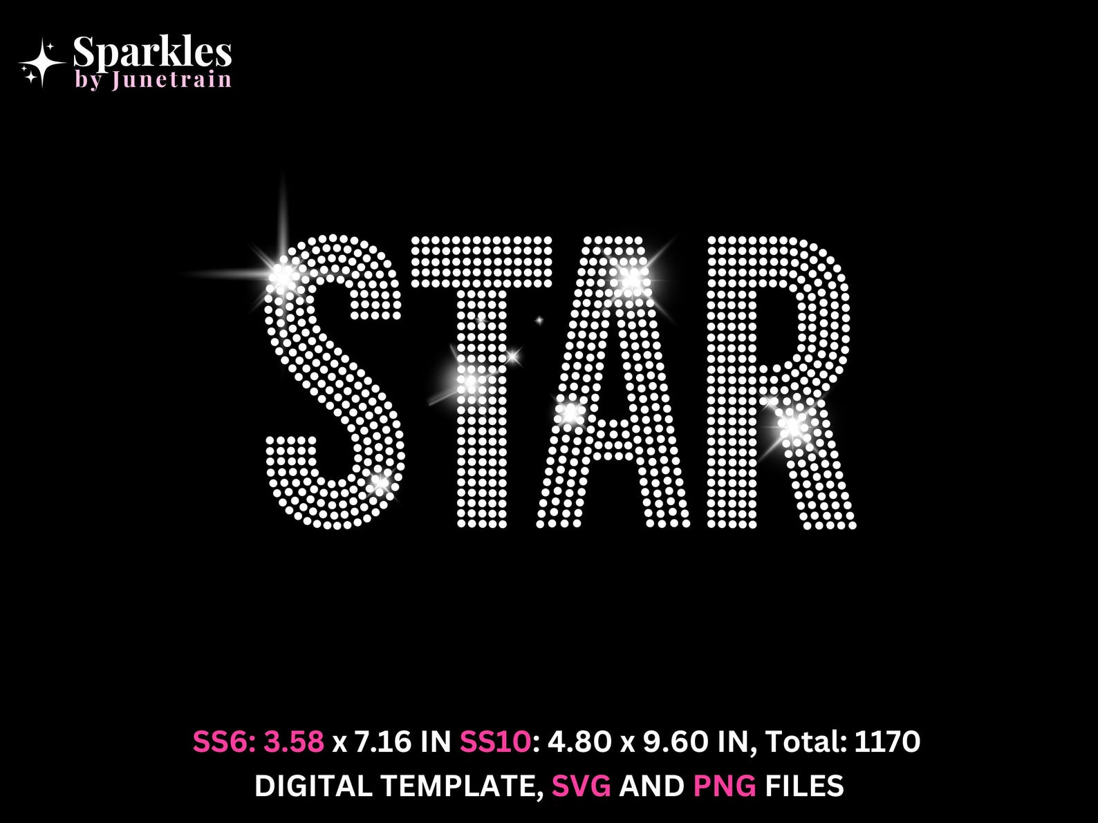 Star Rhinestone Template Svg | Luxury Royal Rhinestone Cut File for ...