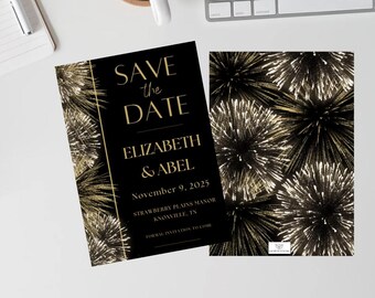 Timeless Fireworks Save the Date/Wedding Invitation/Thank You Template
