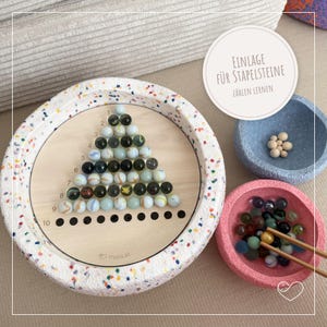 Activity board for stacking stones - balancing stones - accessories for stacking stones - marble counting board - Montessori - playful learning