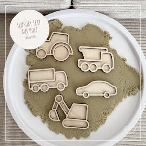 Sensory filling tray | Vehicles | Sensory play | Sensory tray | Play tray | Filling tray | Excavator, tractor, construction site