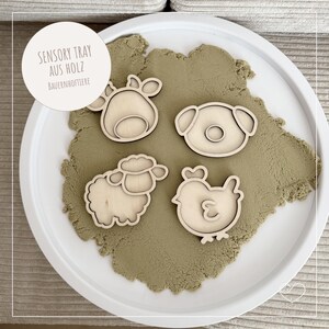 Sensory tray for filling | Farm animals | Sensory play | Sensory tray | Play tray | Filling tray | Cow, pig, sheep