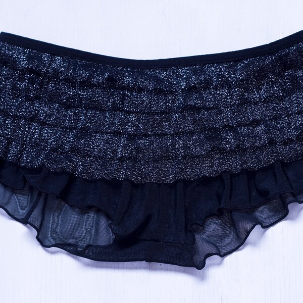 A Little Glitter Black Sheer Boy Short