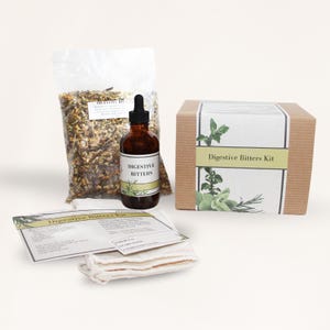 Digestive Bitters Tincture Kit Make Your Own Natural Herbal Homeopathic DIY Tonic for digestion support